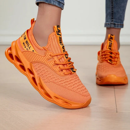 Baskets décontractées roses pour femmes et hommes, chaussures Blade, grandes tailles (46), chaussures de course légères et respirantes pour hommes, baskets de sport en mesh