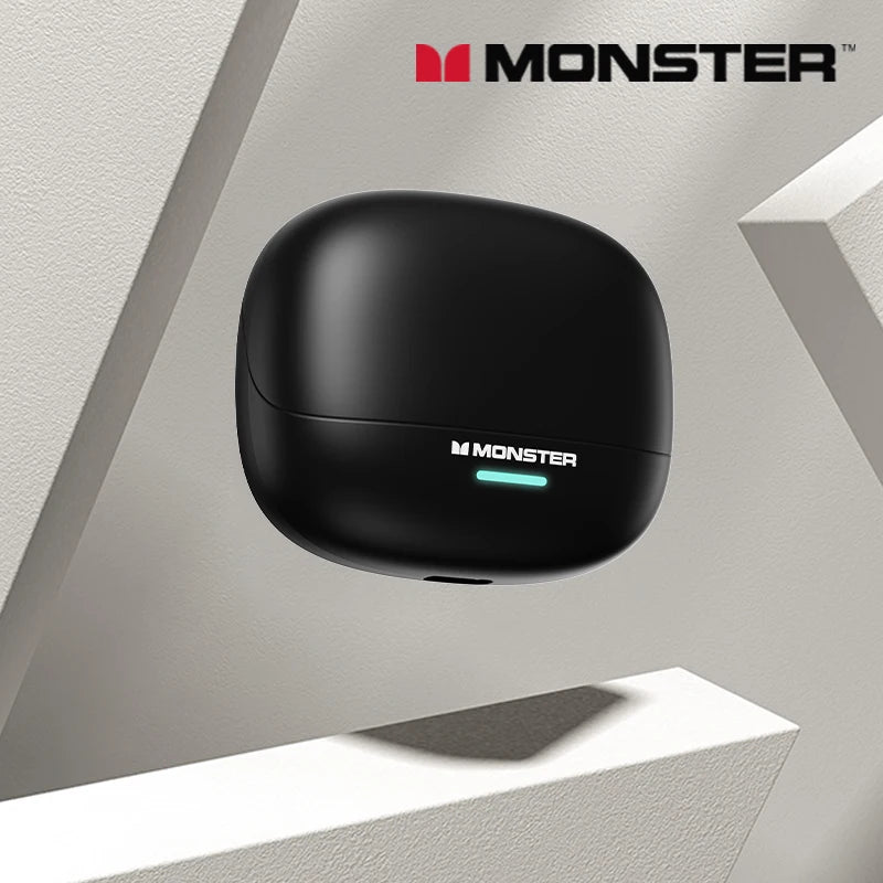 Monster MQT52 kabellose Bluetooth 5.4-Ohrhörer mit langer Akkulaufzeit, Gaming-Kopfhörer im Dual-Modus, Hi-Fi-Stereoklang-Headset mit Mikrofon