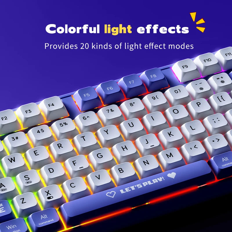 Ajazz AK870MC Wired Mechanical Gaming Keyboard 75% Layout Hot Swap Keyboards 87 Keys Red Brown Switch for Laptop Desktop PC