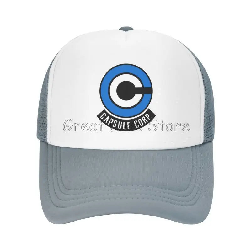 Capsule Corp – czapki baseballowe z siateczką, unisex, czapki typu „trucker” w stylu hip-hopowym, czapki „dad hat” z motywami anime DBZ, czapki wyścigowe z regulacją, letnie czapki typu „trucker” i czapki typu „snapback”