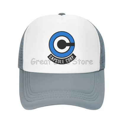 Capsule Corp – czapki baseballowe z siateczką, unisex, czapki typu „trucker” w stylu hip-hopowym, czapki „dad hat” z motywami anime DBZ, czapki wyścigowe z regulacją, letnie czapki typu „trucker” i czapki typu „snapback”