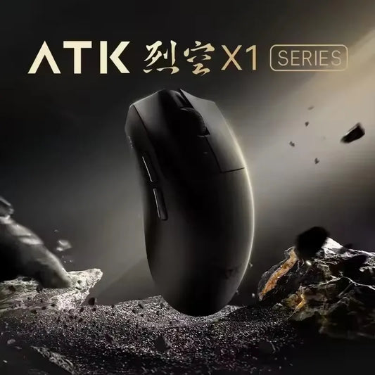 ATK X1 Series kabellose Bluetooth-Maus Paw3950/Ultra 8k, leichtgewichtig 49g, Drei-Modus-Maus, FPS-Gaming-Maus, individuelles Geschenk