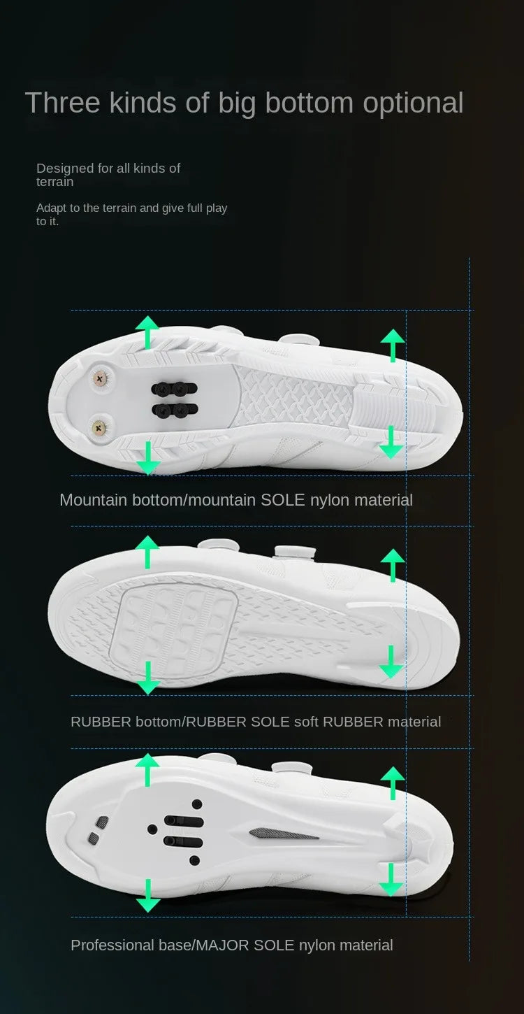 Scarpe da ciclismo su strada unisex, HsYixin traspiranti SPD autobloccanti antiscivolo, scarpe da corsa per bici da strada, MTB flat e sneakers da bicicletta