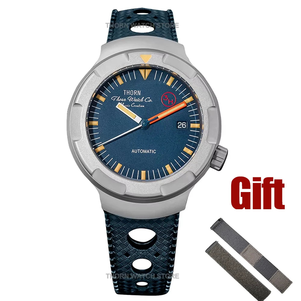 THORN T011 Men Titanium Watch PT5000 Automatic Movement Mechanical Tribute Vintage Watches Sapphire Luminous 10Bar Waterproof