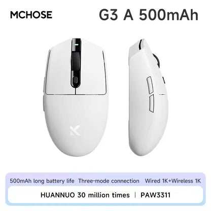 MCHOSE G3 V2 Pro Wireless Gaming Mouse Tri-Mode Bluetooth 800mAh Rechargeable Lightweight Customized Ergonomics Esports Mouse