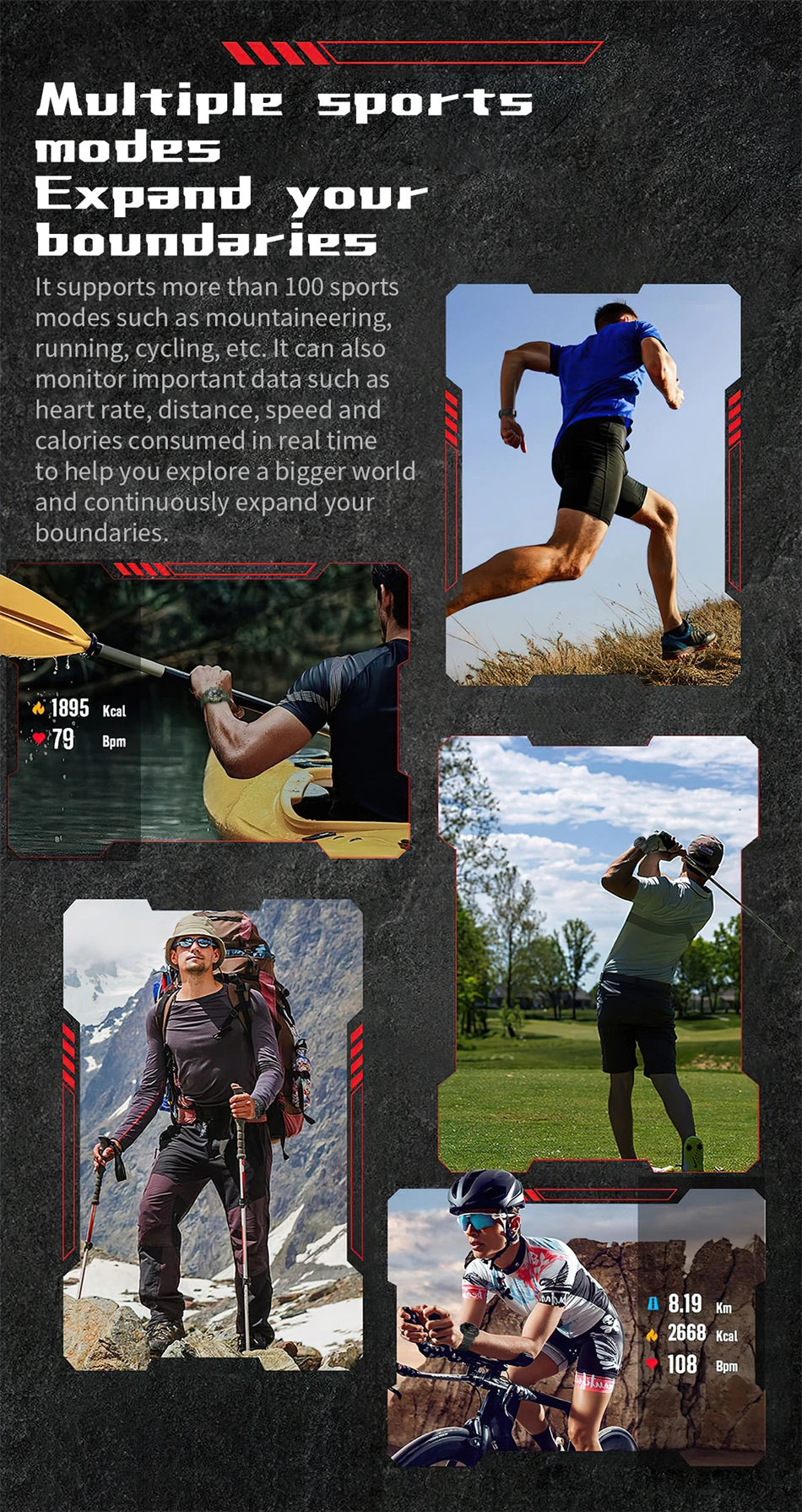New Military Sports Smart Watch Men 100+ Sports Outdoor Fitness Compass Heart rate BT Call Waterproof Smartwatch For iOS Android