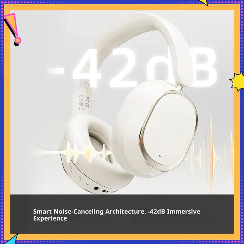 FiiO EH13 Kabellose Bluetooth-ANC-Over-Ear-Kopfhörer – HiFi-LDAC-Gaming-Headset mit Geräuschunterdrückung, tiefem Bass & langer Akkulaufzeit