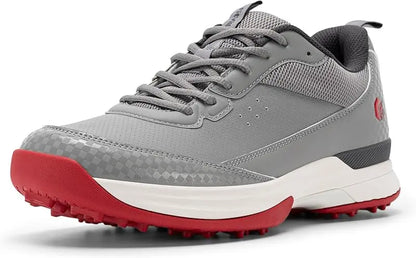 FitVille Wide Design Men's Golf Shoes Professional Outdoor Water Resistant Anti-slip Sport Shoes for Course with Spikes