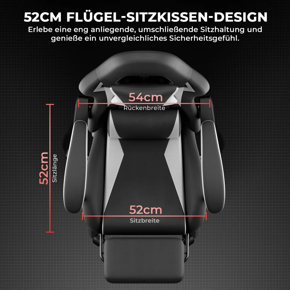 Gaming Chair Ergonomic Gaming Chair with Waist Cushion and Headrest, Office Chair Height Adjustable, Chair for Adult Girls Boy