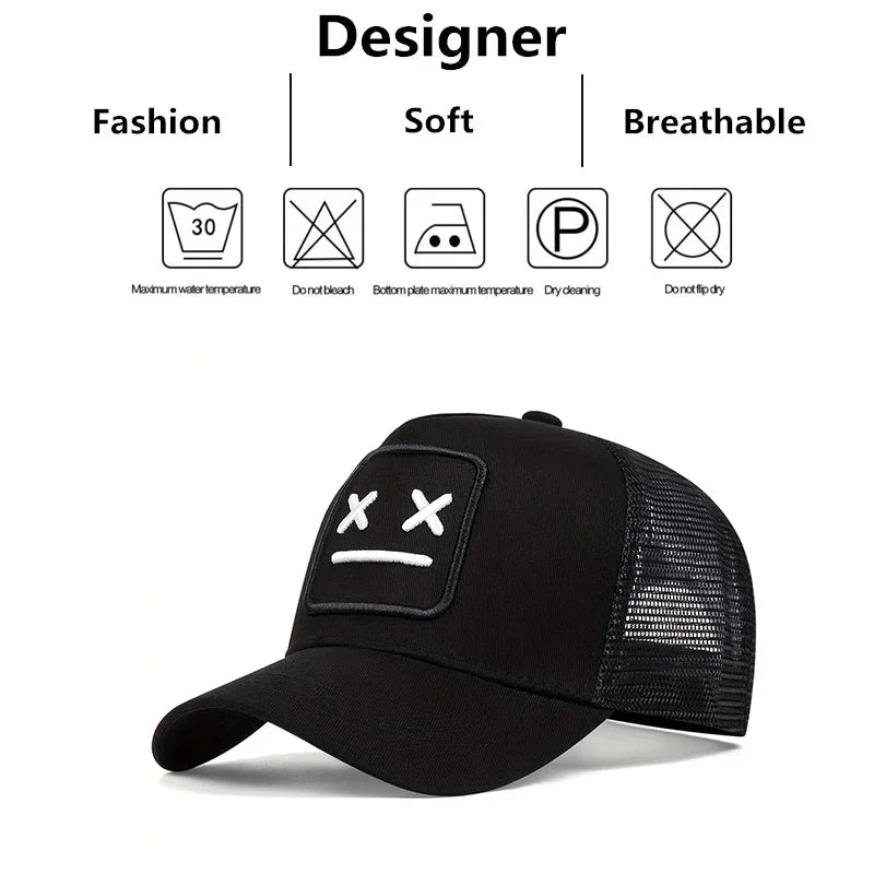 Unisex XX bestickte Baseball-Netzkappen, verstellbare Freizeitmützen, Sonnenhüte für Frühling und Sommer im Freien