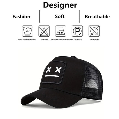 Unisex XX bestickte Baseball-Netzkappen, verstellbare Freizeitmützen, Sonnenhüte für Frühling und Sommer im Freien