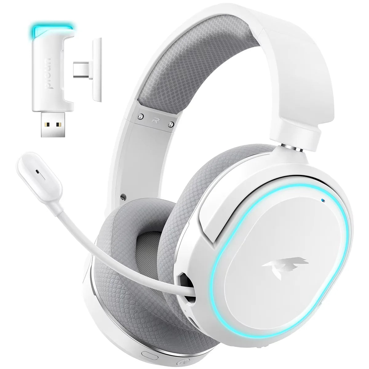 Picun G2 Kabelloses Gaming-Headset Bluetooth 5.3 – 7.1-Surround-Sound, Gaming-Kopfhörer mit 5ms niedriger Latenz und ENC-Mikrofon für PC, PS5, PS4, Switch & Mobilgeräte