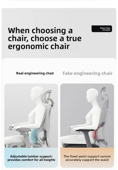 Tragbarer minimalistischer ergonomischer Stuhl mit 10D-Armlehne, Computerstuhl, Bürostuhl, Lernstuhl, Gaming-Stuhl, stabil und langlebig