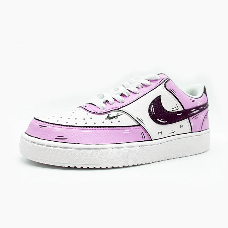 Custom Sneakers Nike Court Vision Messy Line Design Wild Romantic Dream Comic Pattern Couple Matching Shoes Unisex Retro Shoes