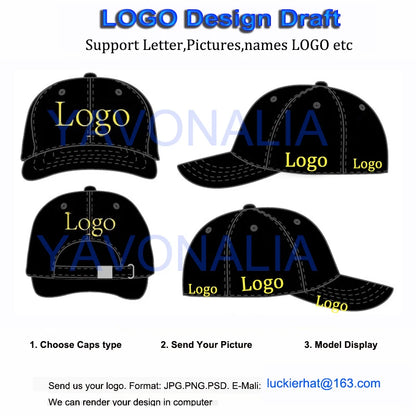 Custom Print Embroidery Logo Flat-brimmed baseball cap Unisex Outdoor Hat Hip Hop Dad Hat Gorras Hombre Street Snapback Hat