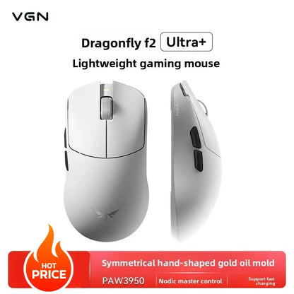 VGN Dragonfly F2 ProMax/Ultra Esports Gaming Mouse 42000DPI 0.125ms For Csgo Latency Wired/Wireless Dual 8K 3-mode PAW3395/3950
