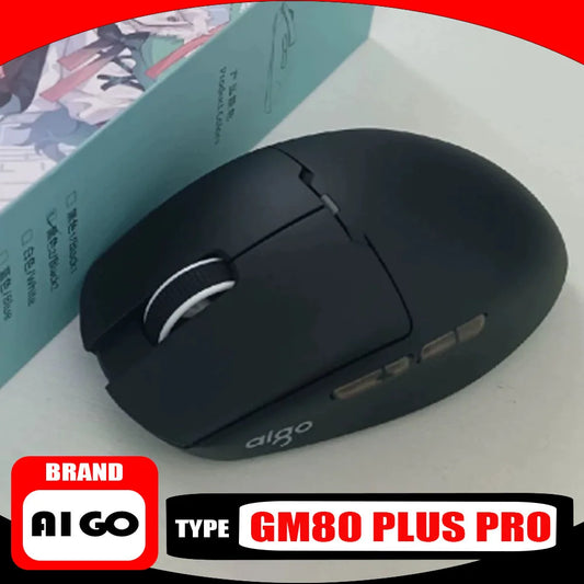 Aigo GM80 PLUS PRO Wireless Gaming Mouse, Bluetooth PAW3395/PAW3311 Lightweight Three-Mode Gaming Mouse with 1000Hz Polling Rate