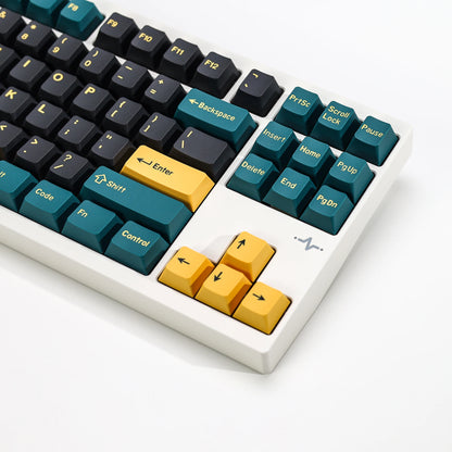 KBDiy GMK MarrsGreen Teclas Retro PBT ISO Double Shot Perfil Cherry para Teclado Mecânico Gaming com Switches MX
