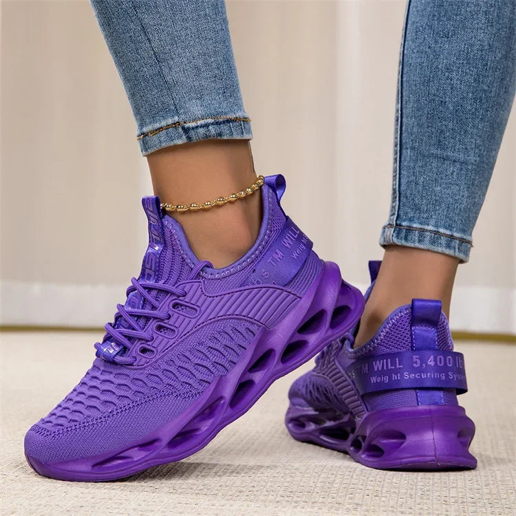 Baskets décontractées roses pour femmes et hommes, chaussures Blade, grandes tailles (46), chaussures de course légères et respirantes pour hommes, baskets de sport en mesh