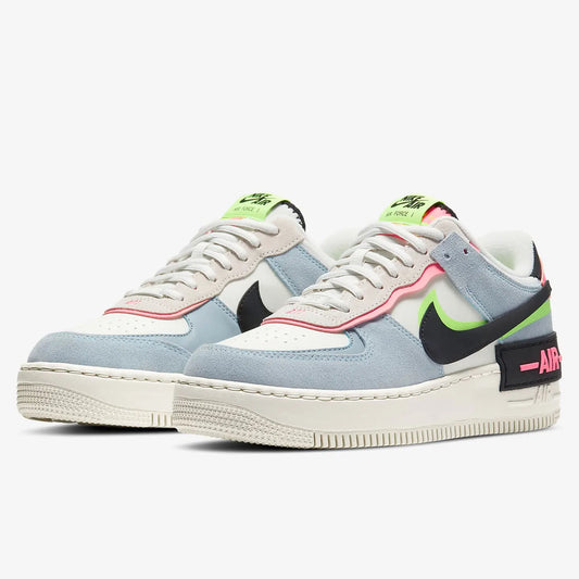 Nike Originals Zapatillas casual para hombre Air Force 1 Shadow AF1 rosa azul macaron CU8591-101