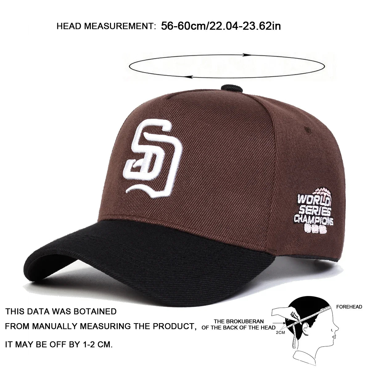 Cappellini da baseball unisex con ricamo di lettere SD, cappelli casual regolabili, cappelli da esterno per la protezione dal sole in primavera e in autunno