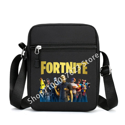 Mala de ombro Fortnite para homem adulto, estilo cartoon e anime, mala tiracolo quadrada em lona para homem e mulher, moda, viagem, desporto, presente de aniversário adorável