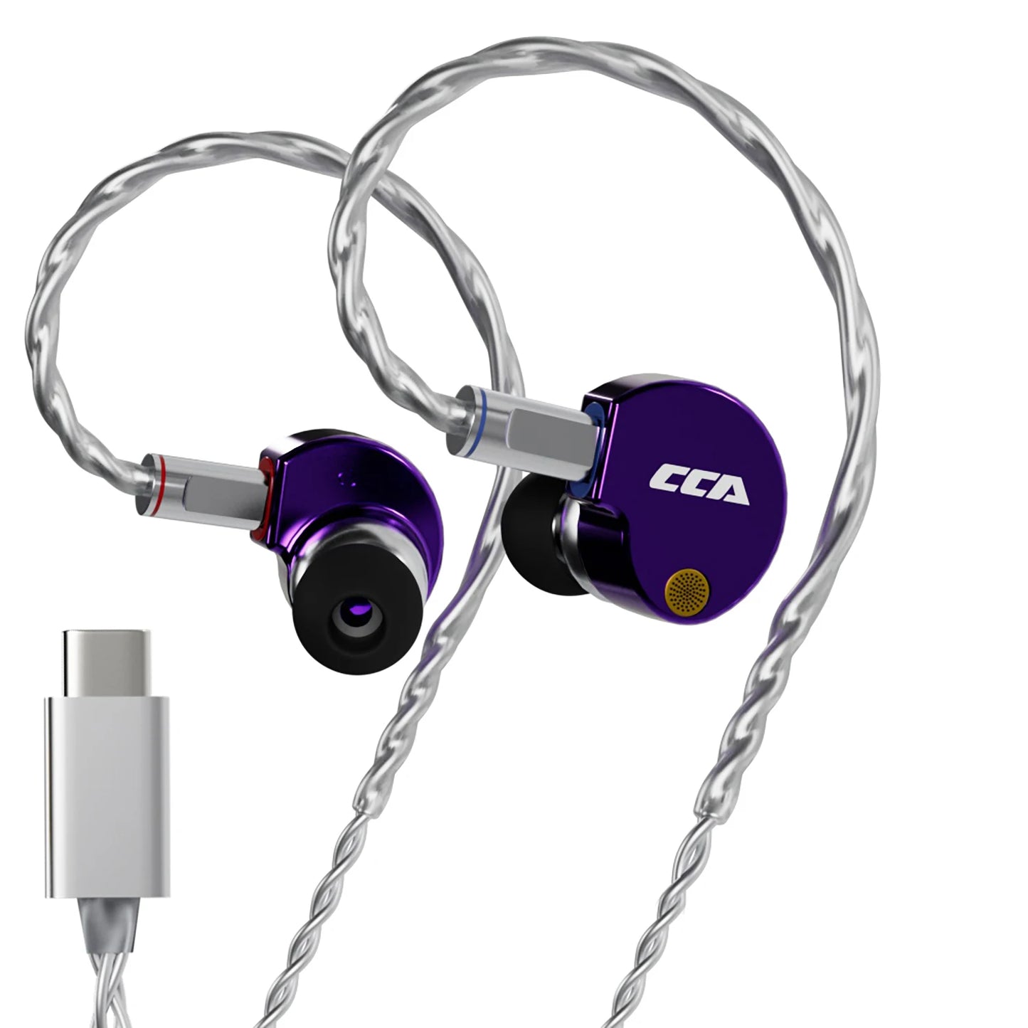CCA Phoenix HiFi Earphones Dynamic Drive LCP Diaphragm Earphones Noise Cancelling Replaceable 2PIN Cable Gaming Wired Earphone