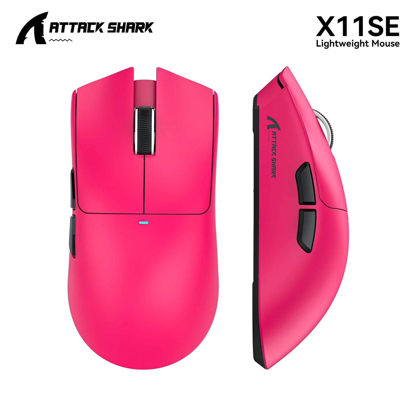 Mouse da gaming ATTACK SHARK X11 e mouse wireless X11 SE 22000 DPI, sensore PAW3311, BT/2.4G/cablato, ultraleggero 59g, 2000W clic