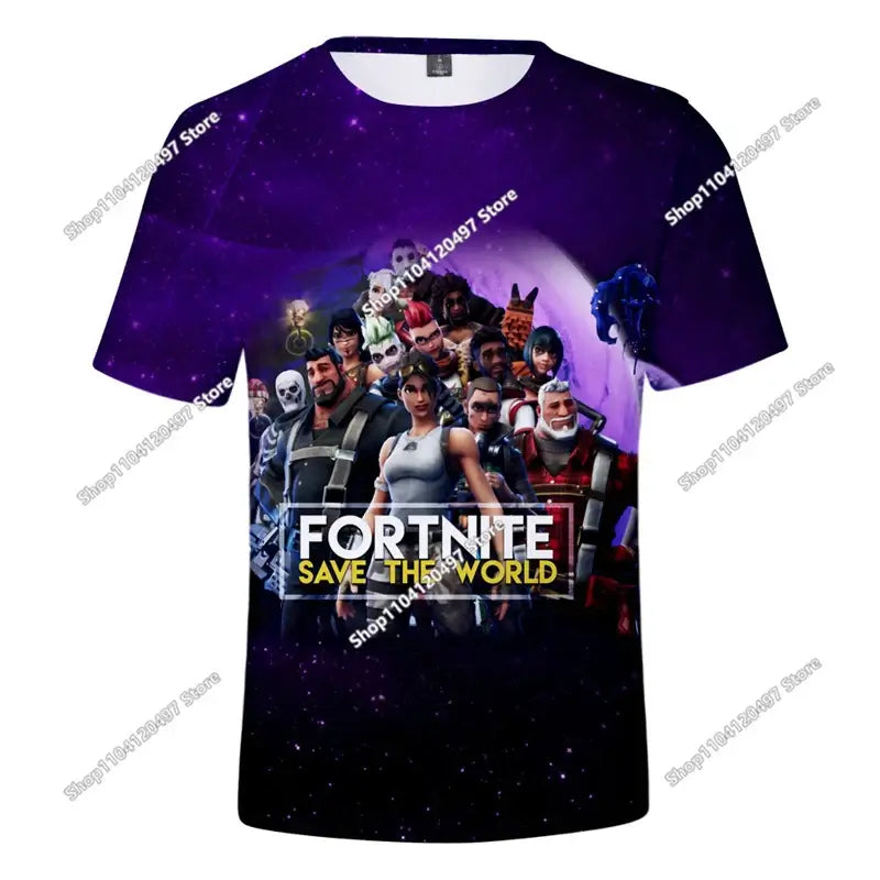 Battle Royale 3D Fortnite T-Shirt – Shirts für Herren und Damen, Jungen und Mädchen, Victory-Cartoon-Oberteile, Teenager-Kleidung, Kinder-Hero-Game-Shirts und Tops