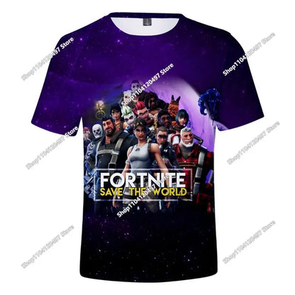 Battle Royale 3D Fortnite T-Shirt – Shirts für Herren und Damen, Jungen und Mädchen, Victory-Cartoon-Oberteile, Teenager-Kleidung, Kinder-Hero-Game-Shirts und Tops