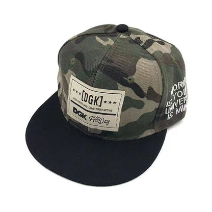 Baseballcap mit flachem Schirm, Buchstabenstickerei für Herren, vielseitig kombinierbar, Damen-Sommer-Hip-Hop-Hut, Outdoor-Sonnenschutz, verstellbare Schirmmütze