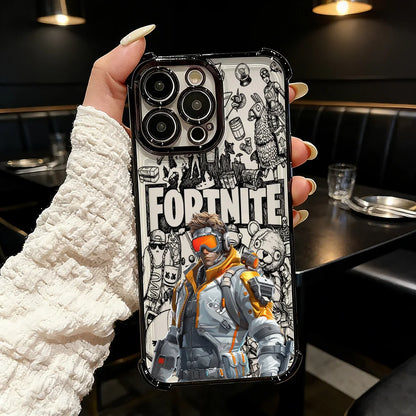 Capa de telemóvel FortniteS Plating de jogo popular para Samsung S26 S25 S24 S23 S22 S21 S20 FE Note20 Edge Plus Ultra 4G 5G antiqueda
