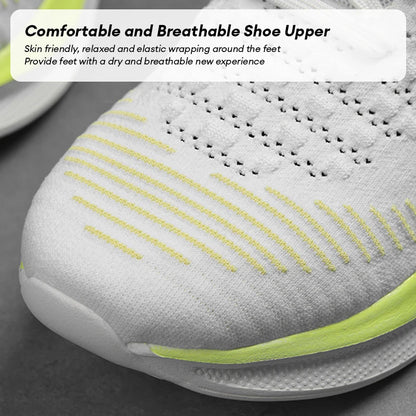 Men's Cushioned Running Shoes EVA Midsole for Shock Absorption Lightweight & Breathable Mesh Sports Sneakers for Gym and Walking