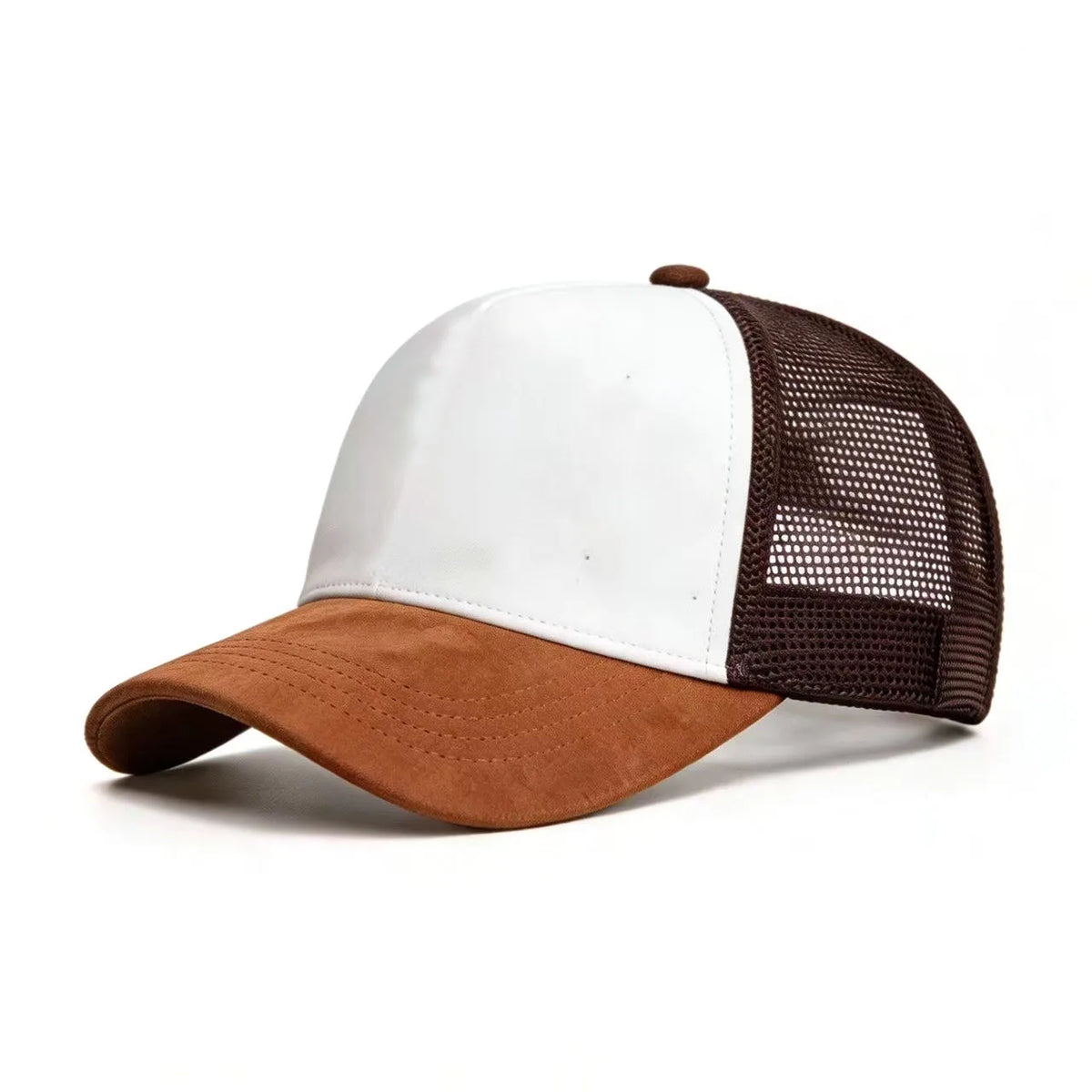 Șapcă de baseball din plasă de vară pentru femei și bărbați, șapcă din piele de căprioară uni, cu patch și închidere snapback, casual, respirabilă, unisex, de stradă, hip-hop, șepci de camionagiu