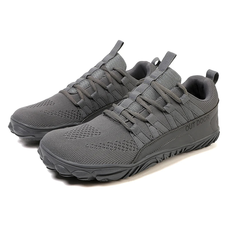Scarpe da uomo semplici e leggere da trekking sportivo 2025, barefoot a punta larga, multifunzionali casual in mesh traspirante per camminare