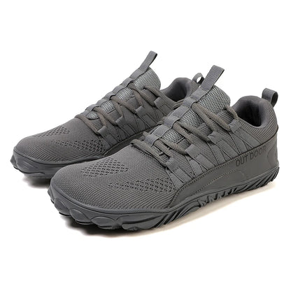 Scarpe da uomo semplici e leggere da trekking sportivo 2025, barefoot a punta larga, multifunzionali casual in mesh traspirante per camminare