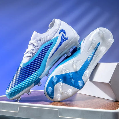 New Men Football Boots Match Adult Outdoor Sport Training Cleats Soccer Shoes Boys Long Spikes Breathable Non Slip Comfortable