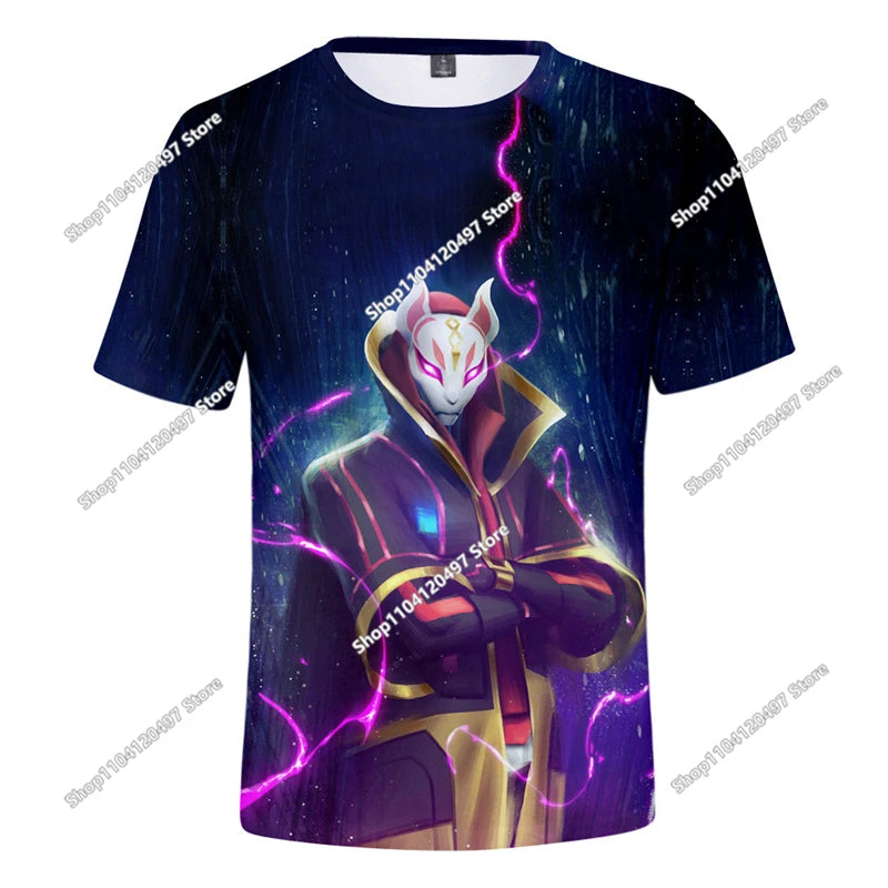 Battle Royale 3D Fortnite T-Shirt – Shirts für Herren und Damen, Jungen und Mädchen, Victory-Cartoon-Oberteile, Teenager-Kleidung, Kinder-Hero-Game-Shirts und Tops