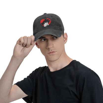 Dragon Ball DBZ Goku Baseball Caps Distressed Cotton Red Heart Headwear Unisex Style Outdoor All Seasons Travel Gift Hats Cap