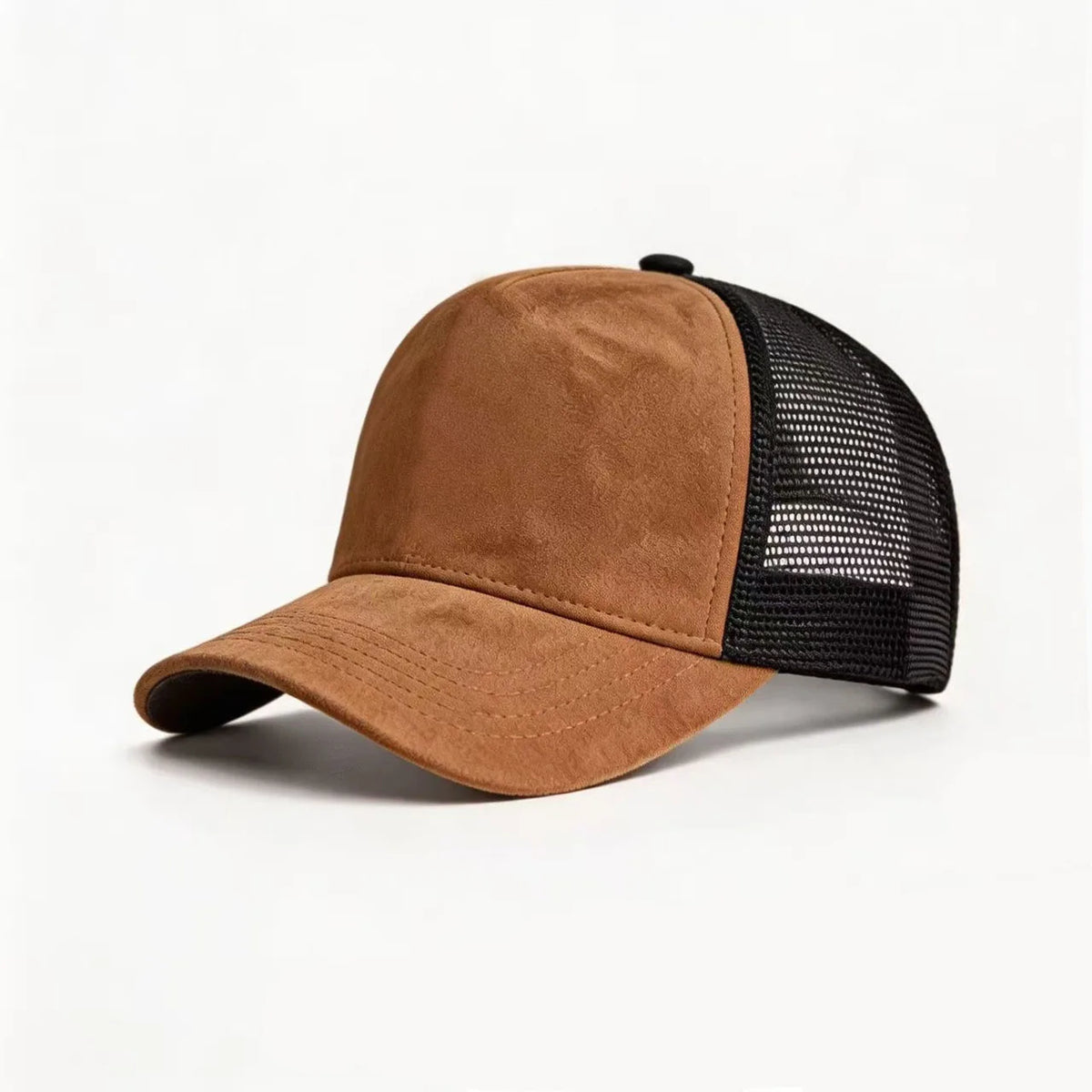 Șapcă de baseball din plasă de vară pentru femei și bărbați, șapcă din piele de căprioară uni, cu patch și închidere snapback, casual, respirabilă, unisex, de stradă, hip-hop, șepci de camionagiu