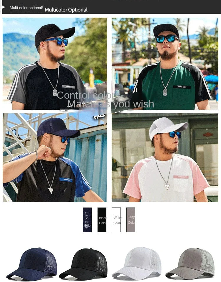Oversize Large Mesh Trucker Hat Big Head CAPS for Men XXL Baseball Cap Breathable Dad Hat 58-60cm 60-65cm