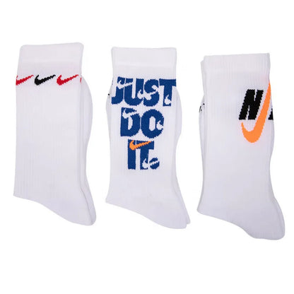 Nike EVERYDAY CREW: Stijlvolle, comfortabele, antislip en duurzame unisex zachte basketbalsokken (3-pack) DA2123-100