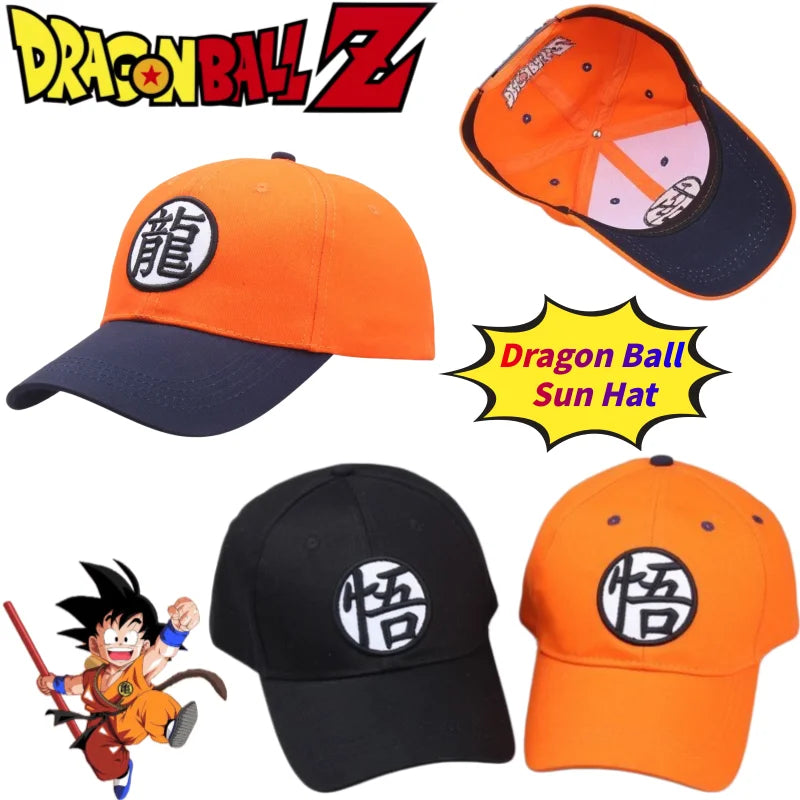 Dragon Ball Son Goku -baseball-lippis, jossa on korkealaatuinen brodeerattu painatus; unisex-kesälippis, pyöreä kruunu, leveä lieri, duckbill-malli