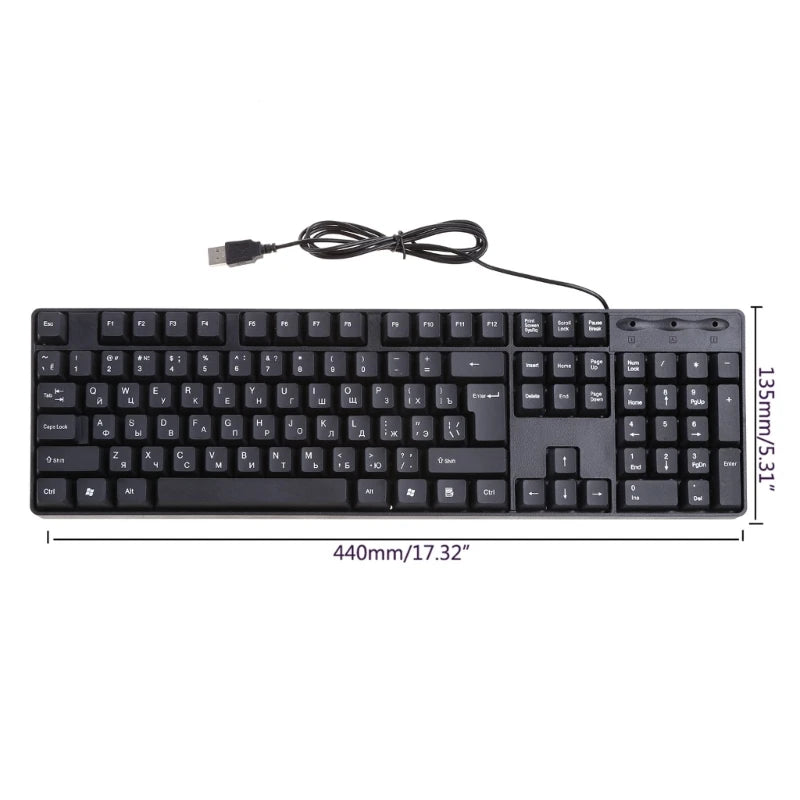 Ergonomic USB PC Computer Keyboard, Russian Keyboard / English Keyboard DropShipping