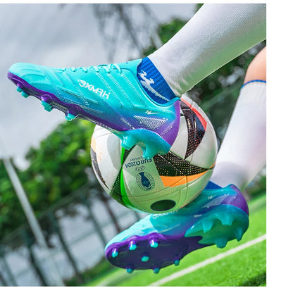 Double Star Adult Youth AG Soccer Cleats Non-Slip Durable Artificial and Natural Grass Football Shoes for Training and Matches Men Women