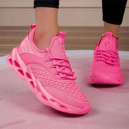 Baskets décontractées roses pour femmes et hommes, chaussures Blade, grandes tailles (46), chaussures de course légères et respirantes pour hommes, baskets de sport en mesh