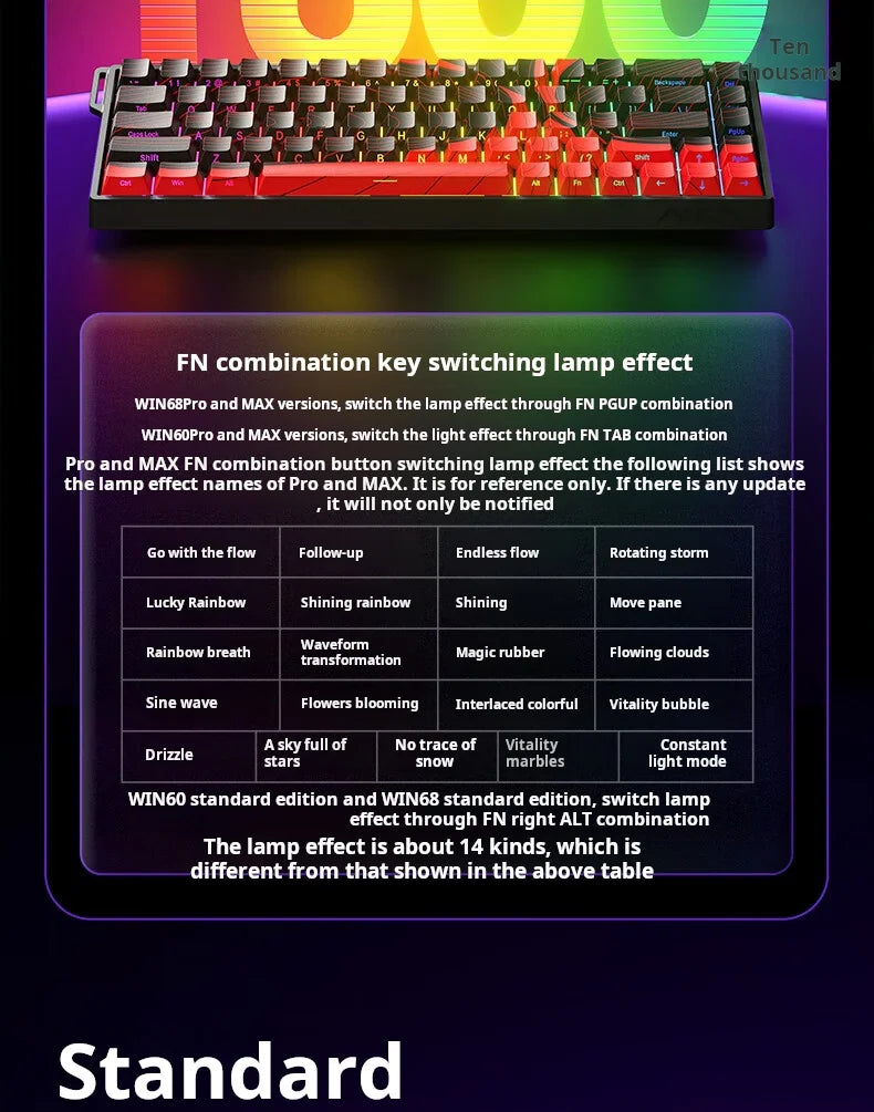 Teclado AULA WIN 68 HE de eixo magnético RT, teclado mecânico gaming com fios, taxa de polling 8K, teclas totalmente hot-swappable