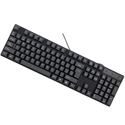 Teclado gaming com keycaps de letras em espanhol, francês, russo e árabe, USB com fios, 104 teclas, para computador
