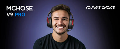 MCHOSE V9 Pro Gaming Wireless Headset 7.1 Surround Sound Headphones Noise Canceling Mic Low Latency Lightweight for PS5 PC SWITCH