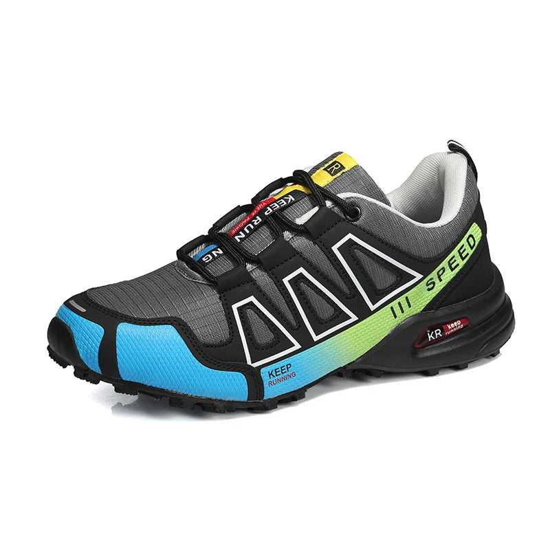 Zapatillas de senderismo para hombre, calzado deportivo todoterreno para exteriores, malla transpirable, antideslizantes y resistentes al desgaste, zapatillas de senderismo y ciclismo outdoor